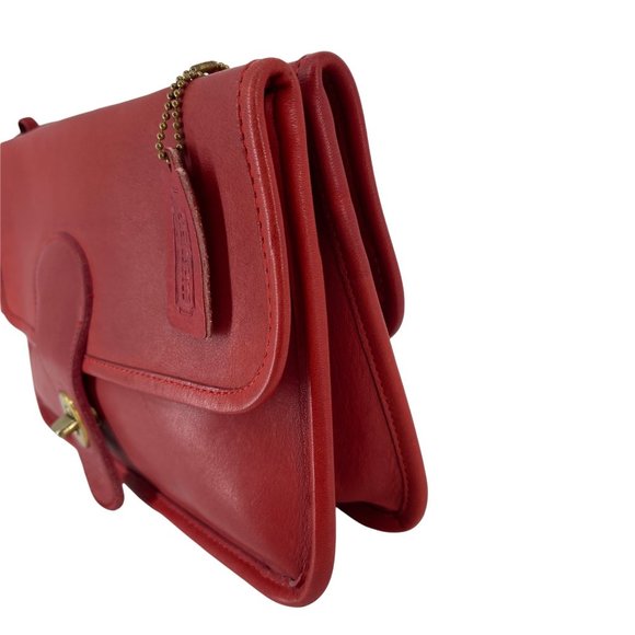 Coach Vintage Red Twin Bonnie Cashin Double Sided Red Leather Clutch HandBag - Picture 2 of 15